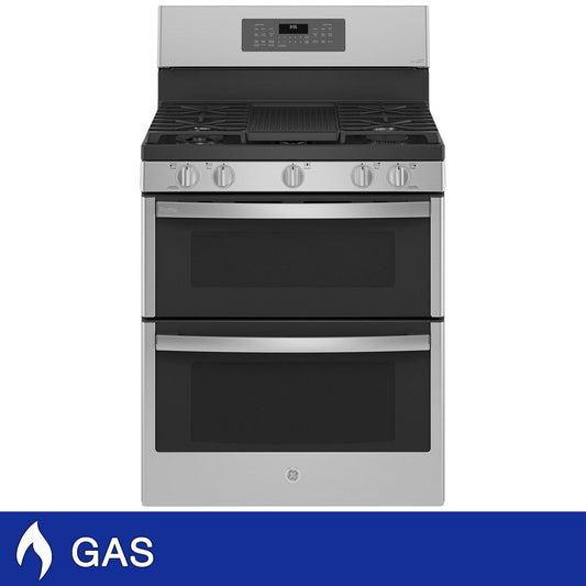 GE Profile 30-inch Gas Double Oven Range with Convection