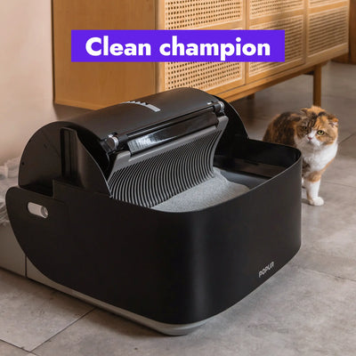 Popur S7 Automatic Self-Cleaning Litter Box, Smart Cat Waste Management System