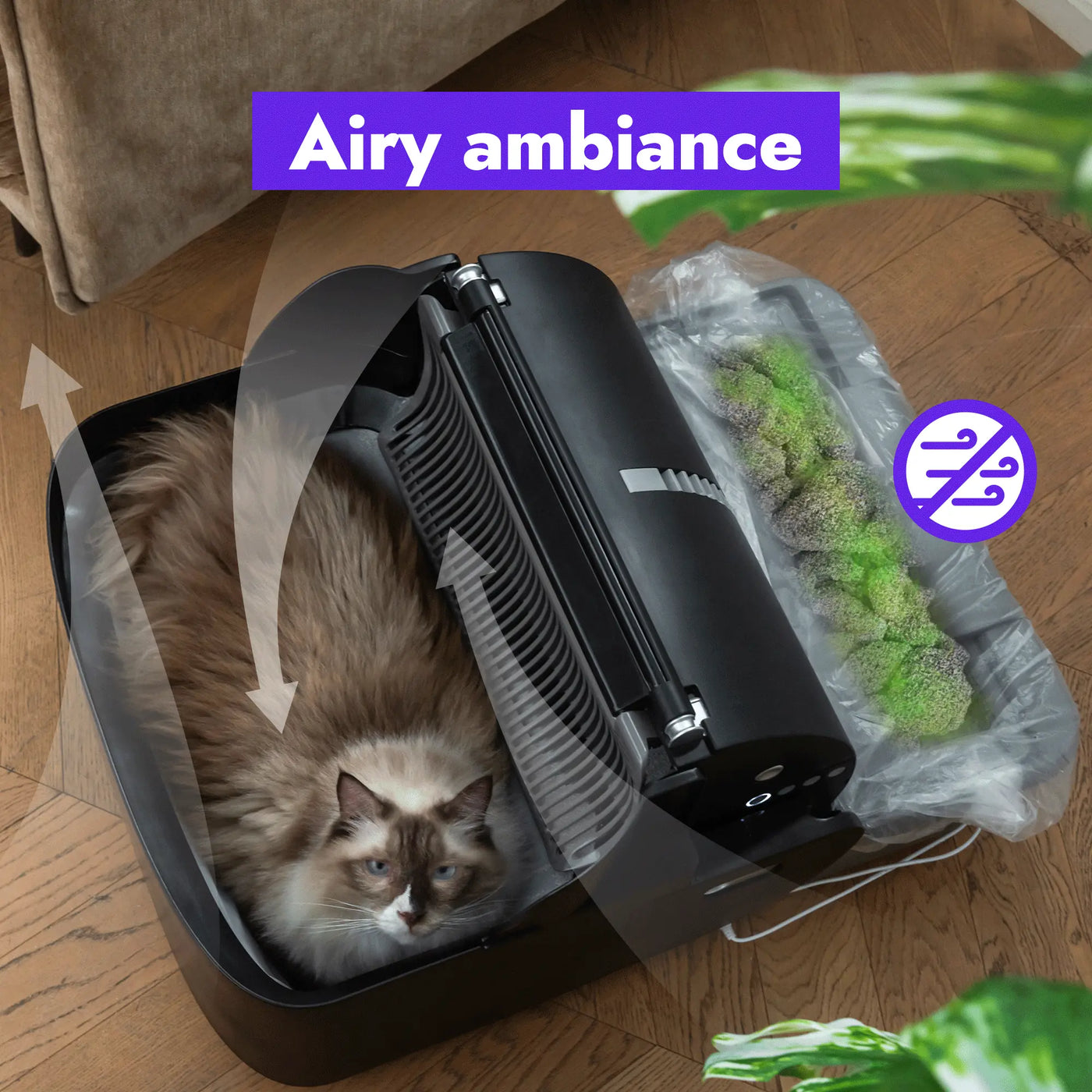 Popur S7 Automatic Self-Cleaning Litter Box, Smart Cat Waste Management System