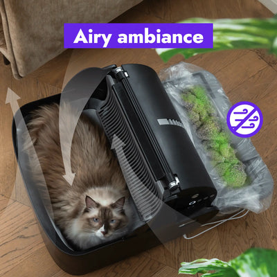 Popur S7 Automatic Self-Cleaning Litter Box, Smart Cat Waste Management System