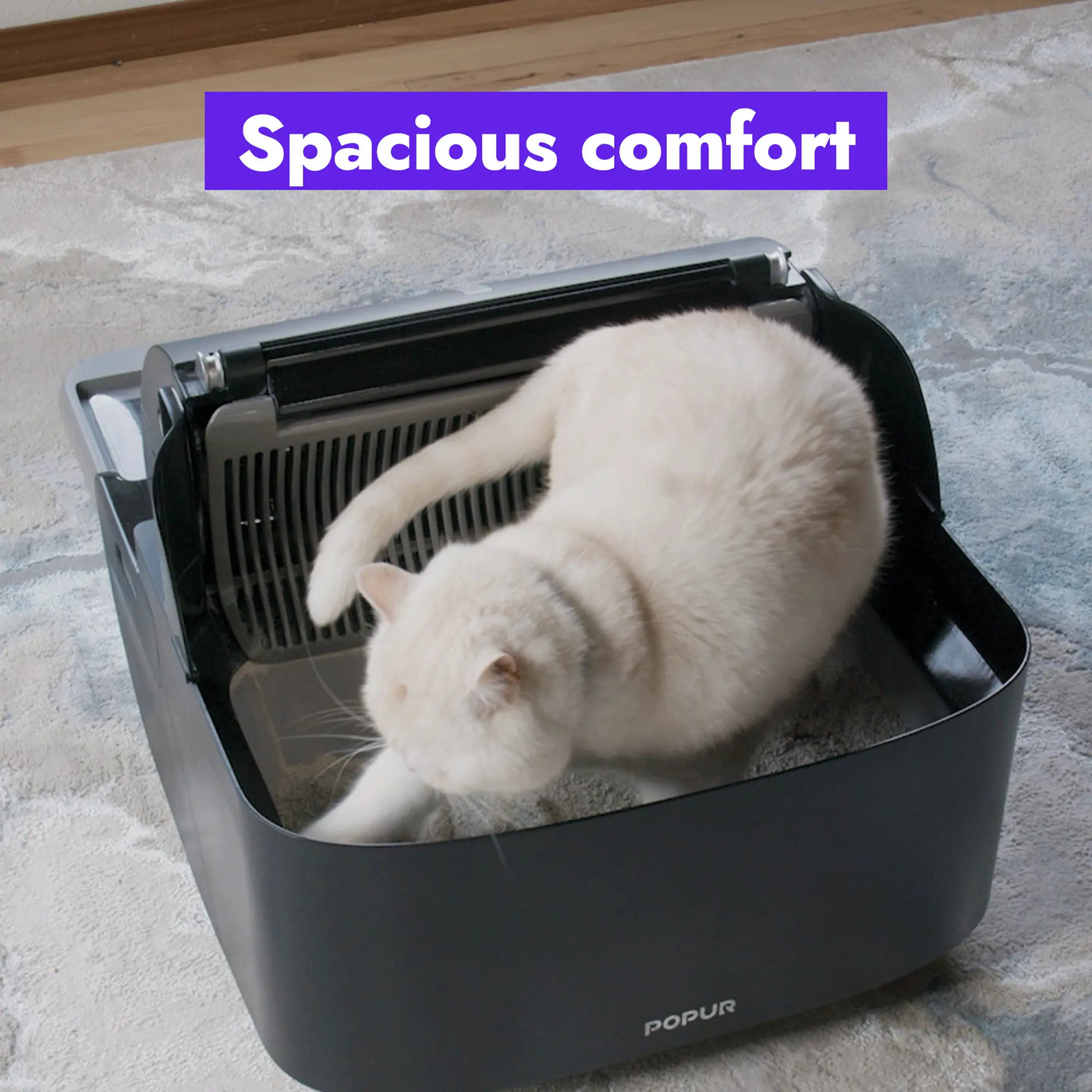 Popur S7 Automatic Self-Cleaning Litter Box, Smart Cat Waste Management System