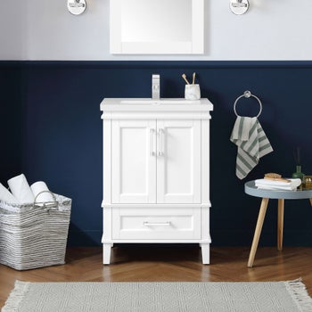 Lakeview 36 Inch Blue Bathroom Vanity with Cultured Stone Top