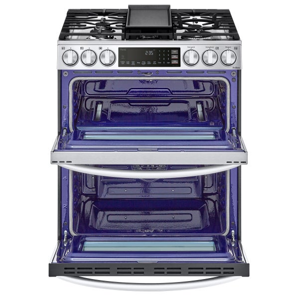 LG 30-inch Smart Gas Double Oven Range with Air Fry