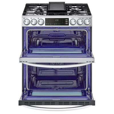 LG 30-inch Smart Gas Double Oven Range with Air Fry