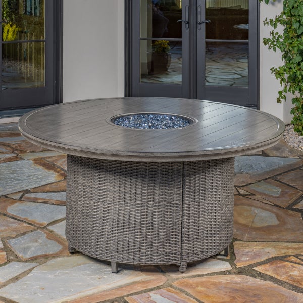 SunVilla Simone 6-Piece Outdoor Fire Patio Seating Set with Gliders