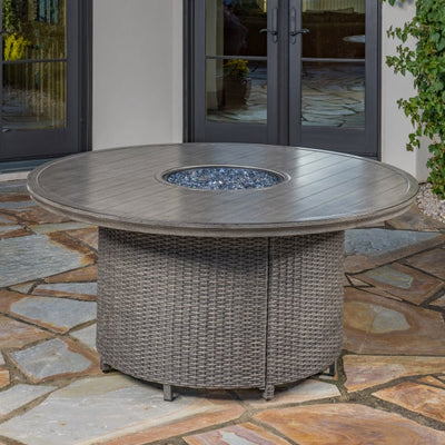 SunVilla Simone 6-Piece Outdoor Fire Patio Seating Set with Gliders