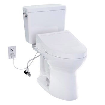 TOTO Drake Elongated Toilet C5 Washlet Bidet Seat 1.28 GPF