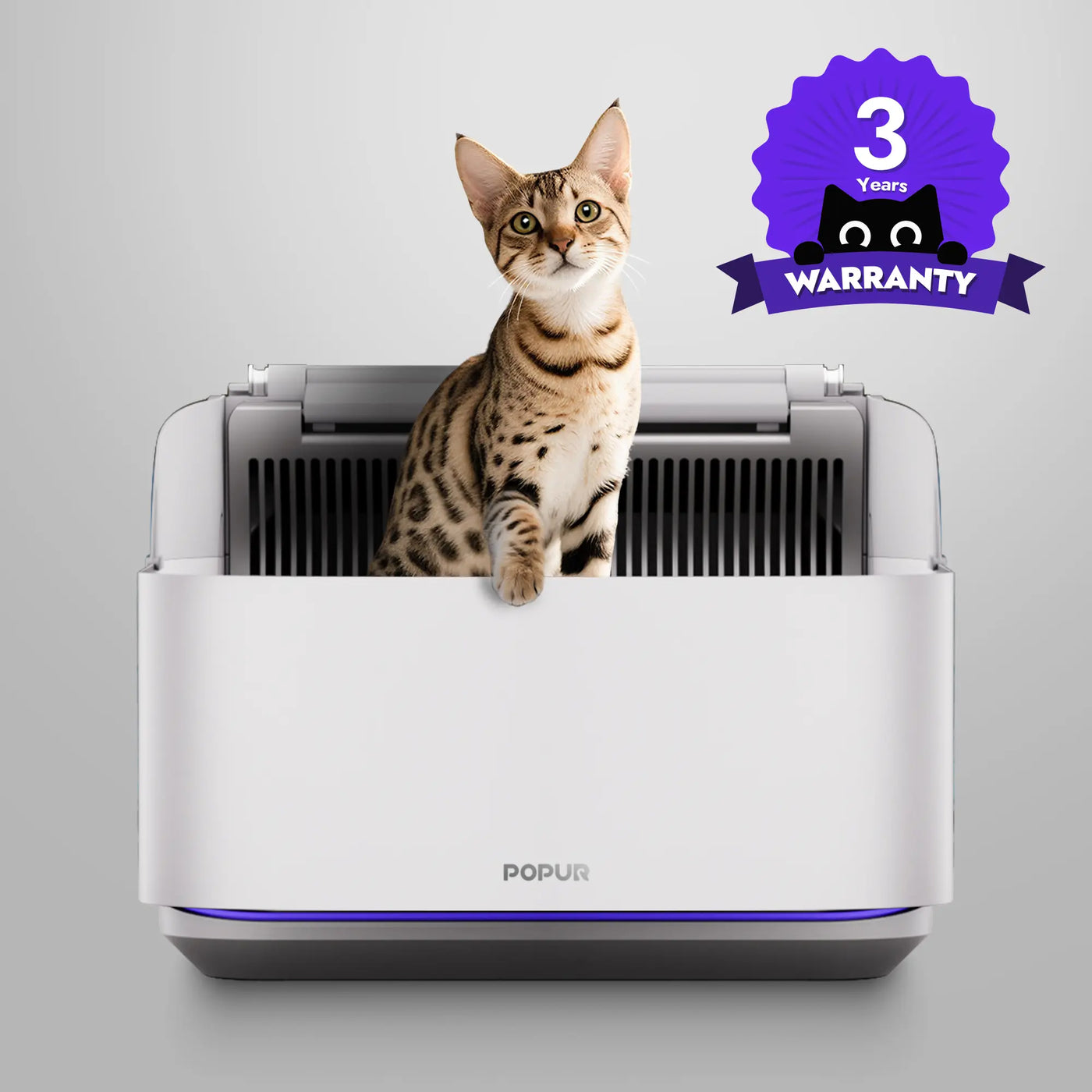 Popur S7 Automatic Self-Cleaning Litter Box, Smart Cat Waste Management System