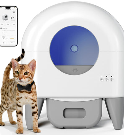 Cumrige M4 Smart Self-Cleaning Litter Box for Multi-Cat Homes, Odor Control