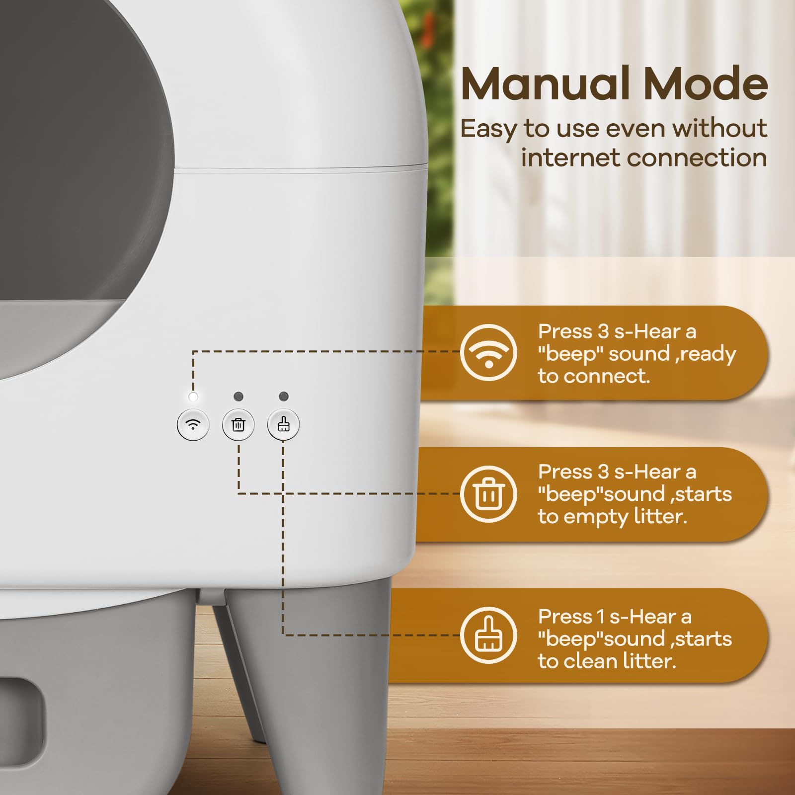 Cumrige M4 Smart Self-Cleaning Litter Box for Multi-Cat Homes, Odor Control