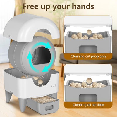 Cumrige M4 Smart Self-Cleaning Litter Box for Multi-Cat Homes, Odor Control