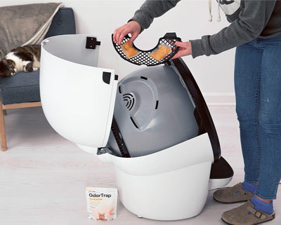 Quiet Self-Cleaning Reconditioned Litter-Robot 4 Bundle for Multiple Cats Odor Control
