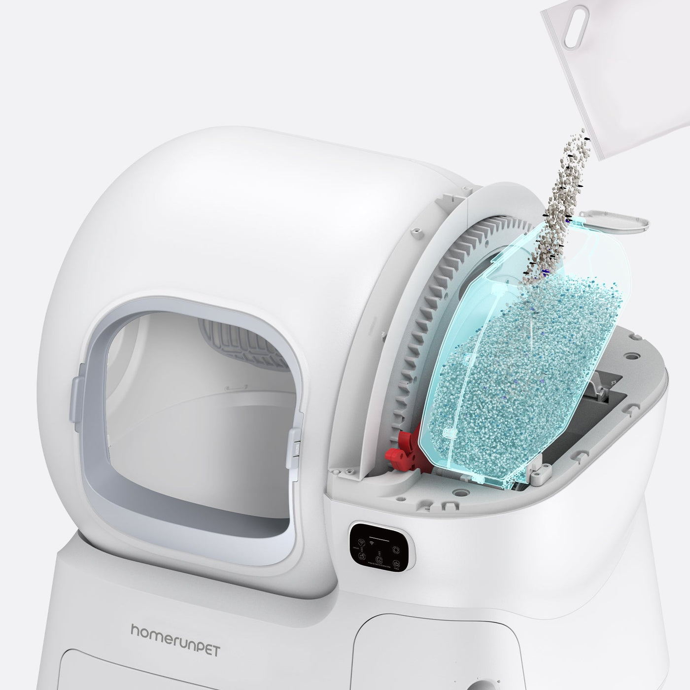 Homerunpet CS106 Smart Self-Cleaning Litter Box for Multi-Cat Large Homes