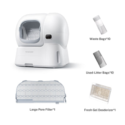 Homerunpet CS106 Smart Self-Cleaning Litter Box for Multi-Cat Large Homes
